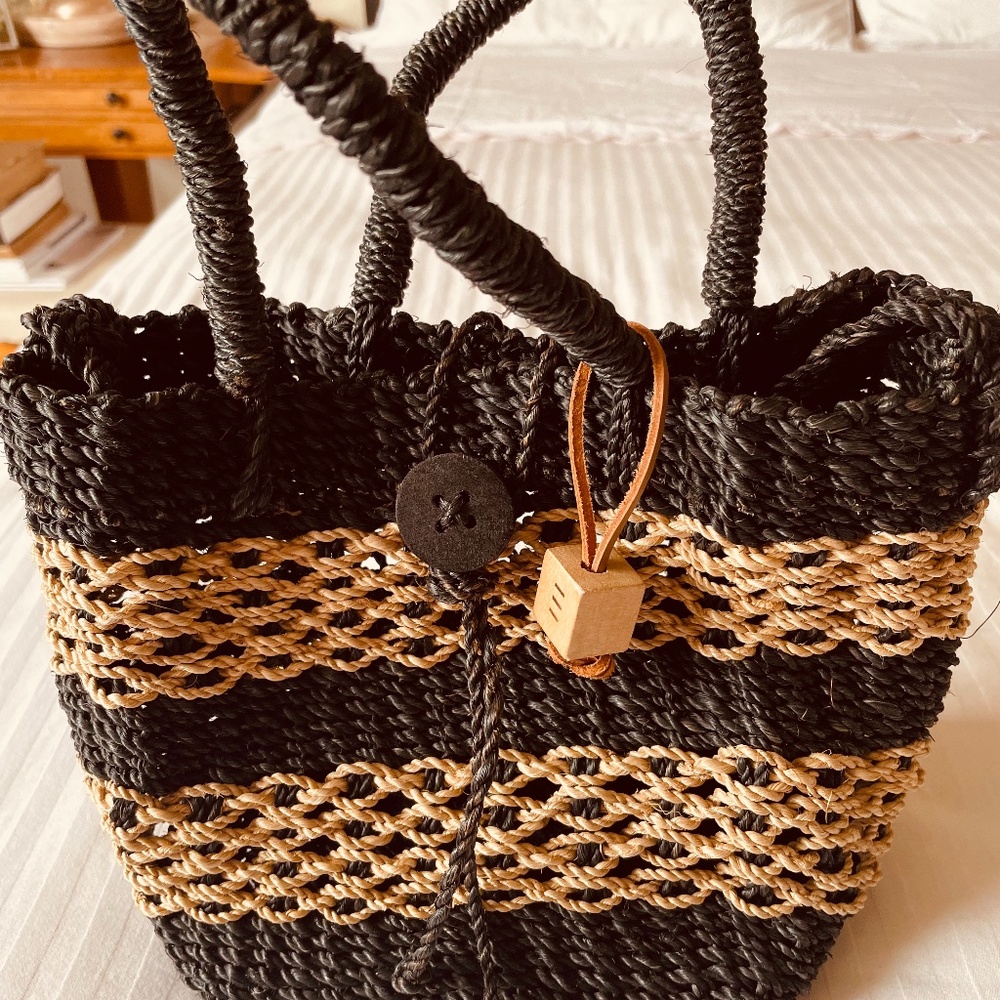 Esprit raffia handbag